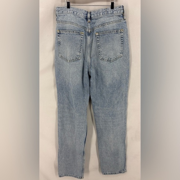 Free People The Lasso Straight Leg Jeans Distressed Light Wash Women Size 28 - Picture 3 of 9